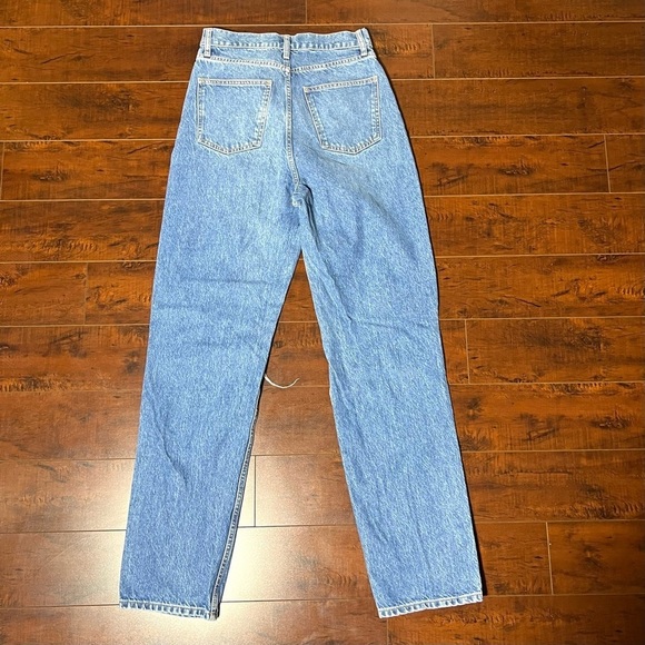 TRIARCHY X Josephine Skriver Jeans High Rise Relaxed Ripped Indigo Wash Size 28 - Picture 8 of 16